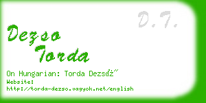 dezso torda business card